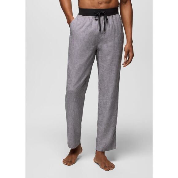 PrAna Vaha Balance Pant Mens XXL Gray Hemp Drawstring Pockets Straight Leg - Picture 1 of 12